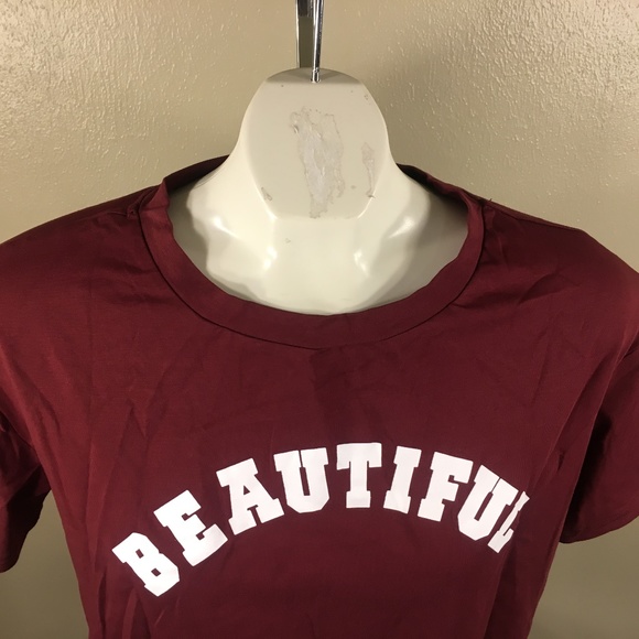 Letter Print Ripped Back Crop Top - Picture 2 of 4